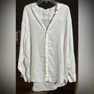 Baird Mcnutt Linen Shirt Mens Sz 3XB White Beach Coastal Lightweight Long Sleeve